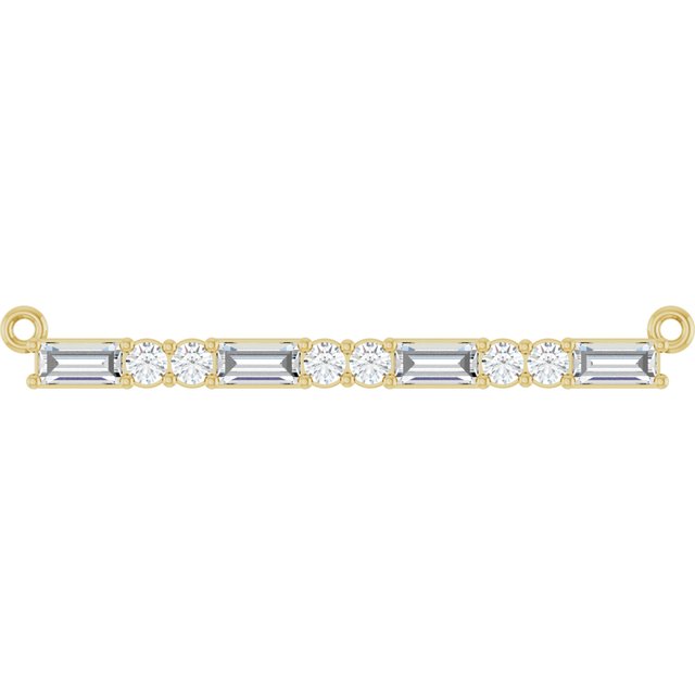 Edelstensanheng i 14 kt gult gull med laboratoriedyrket diamant, 0,50 ct totalt, sten 4 × 2 mm fra Smykke24