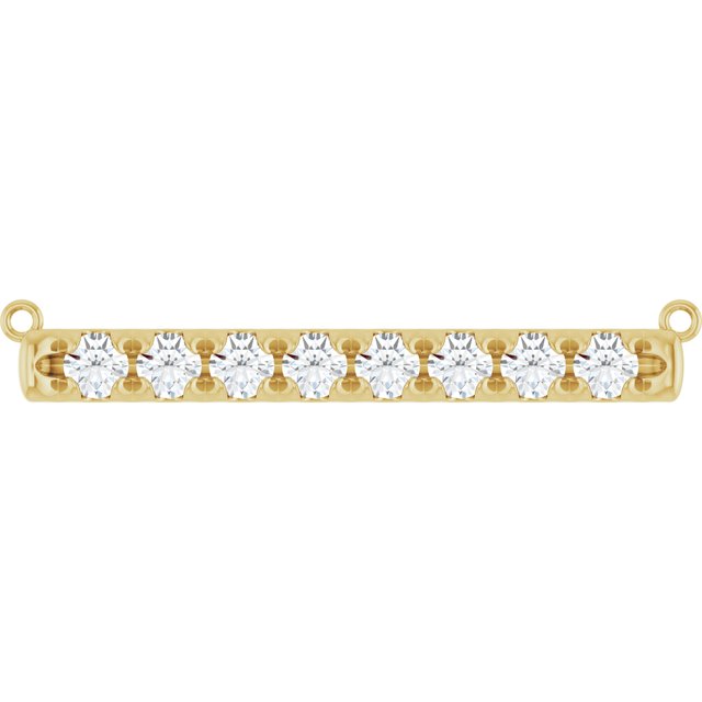 Edelstensanheng i 14 kt gult gull med laboratoriedyrket diamant, 0,75 ct totalt, rund sten 3 mm fra Smykke24