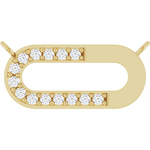 Edelstensanheng i 14 kt gult gull med laboratoriedyrket diamant, 0,10 ct totalt, rund sten 1,2 mm fra Smykke24