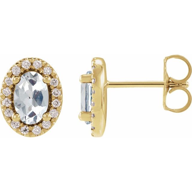 Øredobber i 14 kt gult gull med laboratoriedyrket diamant, 0,875 ct totalt, oval sten 6 × 4 mm (par) fra Smykke24